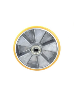 ROUE POLYURETHANE INDUSTRIELLE DIAMÈTRE 200 MM AXE 20 MM S2013
