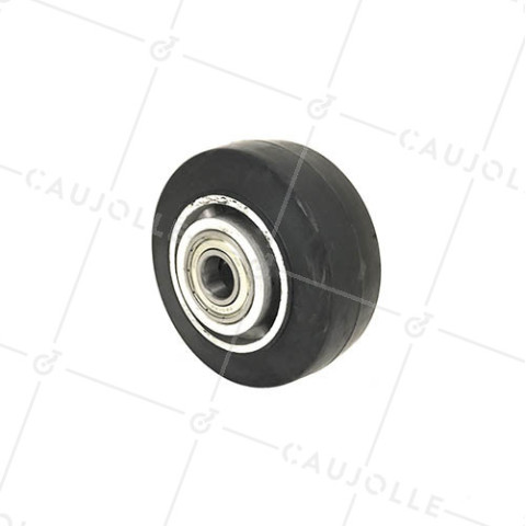ROUE INDUSTRIELLE A ABSORPTION DE CHOC DIAMÈTRE 125 MM CHARGE 280KG AXE 20MM BILLES - S2014125 • Caujolle