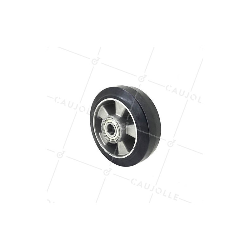 SHOCK-ABSORPTION RUBBER ROLLER 160 MM DIAMETER 20 MM BORE S2014