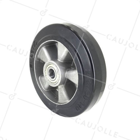 ROUE INDUSTRIELLE A ABSORPTION DE CHOC DIAMÈTRE 200 MM CHARGE 450KG AXE 20 MM BILLES - S2014200 • Caujolle