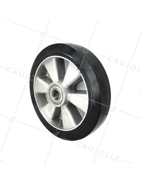 SHOCK-ABSORPTION RUBBER ROLLER 250 MM DIAMETER 25 MM BORE S2014 • Caujolle