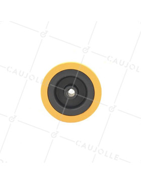 GALET DE MANUTENTION PVC JAUNE DIAMÈTRE 65 MM AXE 8 MM S2300E