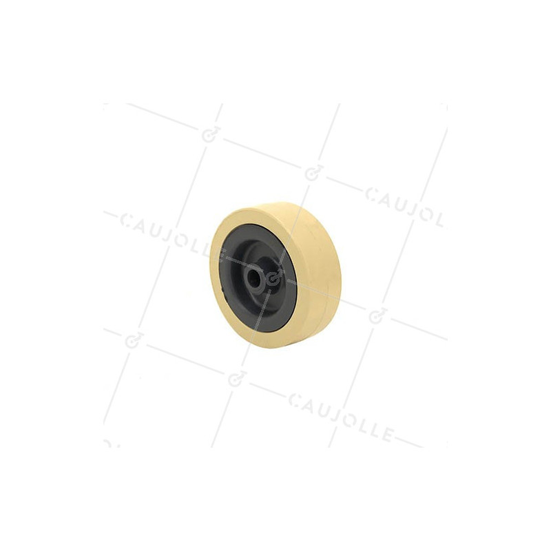 GALET DE MANUTENTION PVC IVOIRE DIAMÈTRE 65 MM AXE 8 MM S2300E