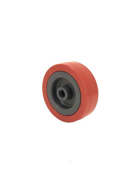 GALET DE MANUTENTION PVC ROUGE DIAMÈTRE 65 MM AXE 8 MM S2300E