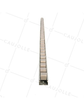 RAIL ACIER DE 1M AVEC ROUES DE 28 MM DE DIAMÈTRE CHARGE 85 KG