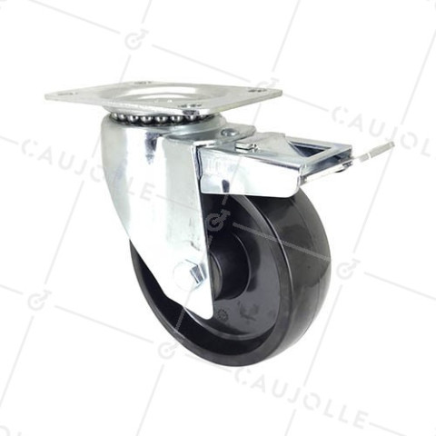 ROULETTE PIVOTANTE À FREIN RESISTANTE A LA CHALEUR DIAMETRE 150 MM CHARGE 200 KG - S2 270° 150AF • Caujolle
