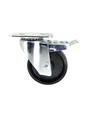 ROULETTE PIVOTANTE À FREIN RESISTANTE A LA CHALEUR DIAMETRE 150 MM CHARGE 200 KG - S2 270° 150AF