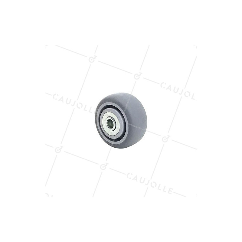 SUPPLE RUBBER WHEEL WITH BALL BEARINGS 50 MM DIAMETER 8 MM AXLE S15/50RB