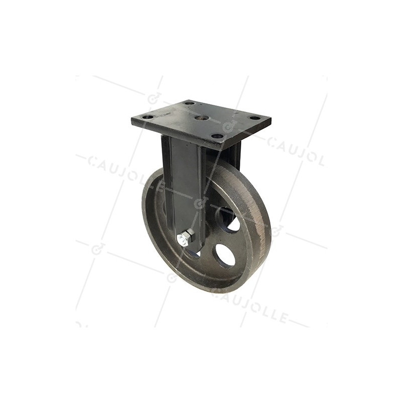 ROULETTE INDUSTRIELLE ANCIENNE VINTAGE EN FONTE DIAMÈTRE 200 MM CHARGE 600 KG - INDUSTYL200F