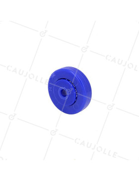 ROUE DE TROLLEY À  PROFIL PLAT POUR CONVOYEUR AERIEN ROULEMENT INOX DIAMÈTRE 49 MM CHARGE 60 KG AXE 8 MM • Caujolle