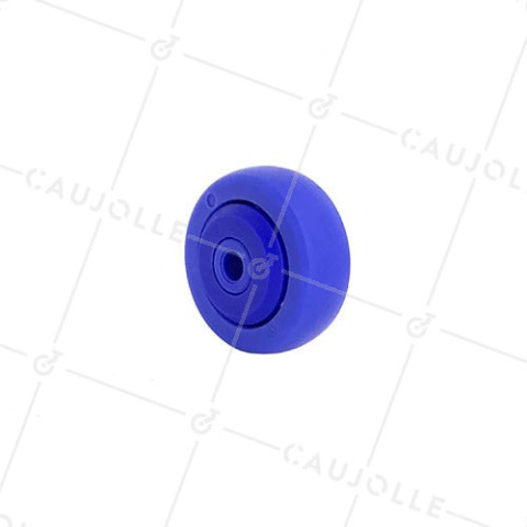 ROUE EN RESINE ACETAL À PROFIL PLAT AVEC ROULEMENT INOX DIAMÈTRE 51,8 MM AXE 8 MM CHARGE 60 KG • Caujolle