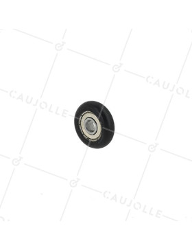 ROUE À PROFIL BOMBÉ POUR PORTE DE PLACARD COULISSANT DIAMÈTRE 26 MM CHARGE 35 KG AXE 6 MM • Caujolle