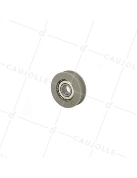 ROUE POUR PORTE DE PLACARD DIAMÈTRE 32 MM POUR RAIL ROND DE 6 MM CHARGE 30 KG AXE 8 MM • Caujolle