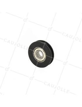 ROUE POUR PORTE DE PLACARD DIAMÈTRE 41 MM POUR RAIL ROND DE 6 MM CHARGE 70 KG AXE 10 MM • Caujolle
