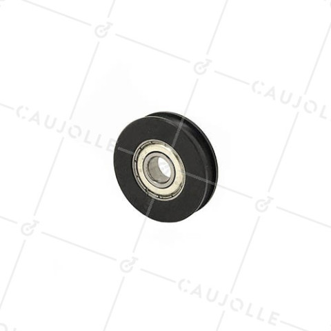 ROUE POUR PORTE DE PLACARD DIAMÈTRE 41 MM POUR RAIL ROND DE 6 MM CHARGE 70 KG AXE 10 MM • Caujolle