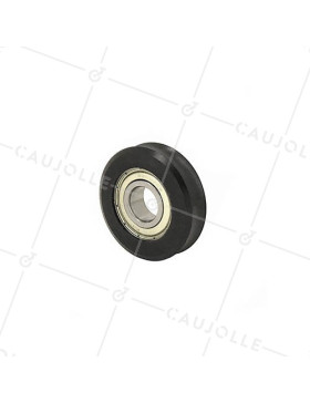 Wheel FOR CABINET DOOR DIAMETER 50 MM FOR ROUND RAIL OF 9 MM LOAD 110 KG AXLE 10 MM • Caujolle