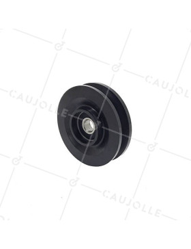 POULIE AVEC ROULEMENT À BILLES POUR APPAREIL DE MUSCULATION DIAMÈTRE 80 MM AXE 12 MM POUR CÂBLE DE 10 MM CHARGE 100 KG • Caujolle