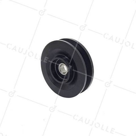 POULIE AVEC ROULEMENT À BILLES POUR APPAREIL DE MUSCULATION DIAMÈTRE 80 MM AXE 12 MM POUR CÂBLE DE 10 MM CHARGE 100 KG • Caujolle
