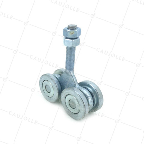 CHARIOT 4 GALETS POUR PORTE COULISSANTE SUSPENDUE DE 375KG - GRAND 4.5.4 • Caujolle