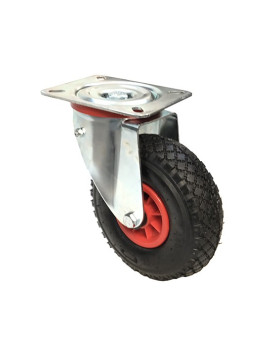 ROULETTE GONFLABLE TOUT-TERRAIN PIVOTANTE À FREIN DIAMÈTRE 260 MM CHARGE 80 KG