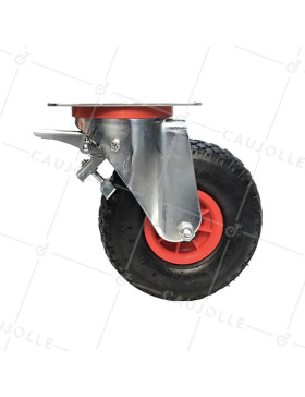 PNEUMATIC SWIVEL WHEEL 260 MM DIAMETER