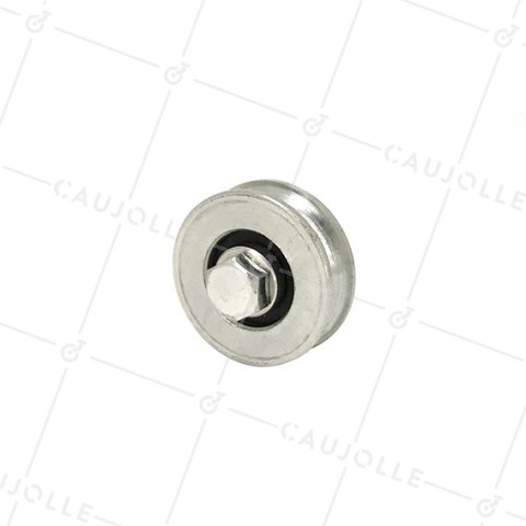 ROUE DE PORTAIL COULISSANT À GORGE RONDE DIAMÈTRE 40 MM POUR RAIL ROND DE 8 MM CHARGE 140 KG AXE 8 MM - GAGR40 • Caujolle