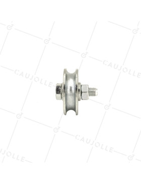Roulette de portail coulissant gorge ronde diamètre 40 mm
