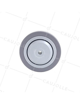GALET MANUTENTION CAOUTCHOUC GRIS ROULEMENT À BILLES DIAMÈTRE 100MM