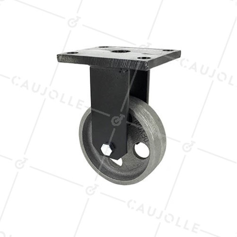 ROULETTE VINTAGE EN FONTE FIXE DIAMÈTRE 100MM CHARGE 250KG - INDUSTYL100F • Caujolle