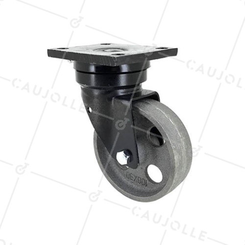 ROULETTE VINTAGE EN FONTE PIVOTANTE DIAMÈTRE 100MM CHARGE 250KG - INDUSTYL100P • Caujolle