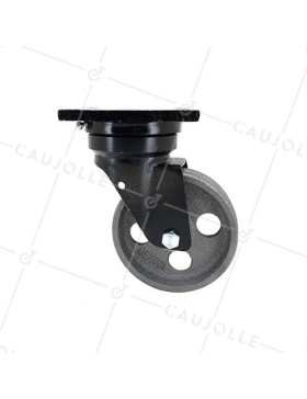 ROULETTE VINTAGE EN FONTE PIVOTANTE DIAMÈTRE 100MM CHARGE 250KG - INDUSTYL100P