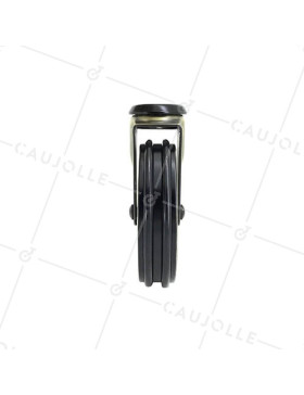 ROULETTE DESIGN RÉTRO EN ALUMINIUM DORÉ DIAMÈTRE 100 MM CHARGE 55KG À FIXATION DE 10 MM - GOLDSTYL100O