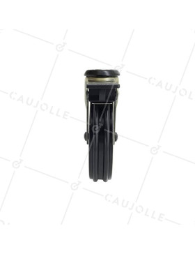 ROULETTE DESIGN RÉTRO À FREIN EN ALUMINIUM DORÉ DIAMÈTRE 100 MM CHARGE 55KG À FIXATION DE 10 MM - GOLDSTYL100OAF