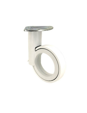 ROULETTE FUTURISTE BLANCHE À PLATINE DIAMÈTRE 110 MM CHARGE 45KG - GRAVITY110PB