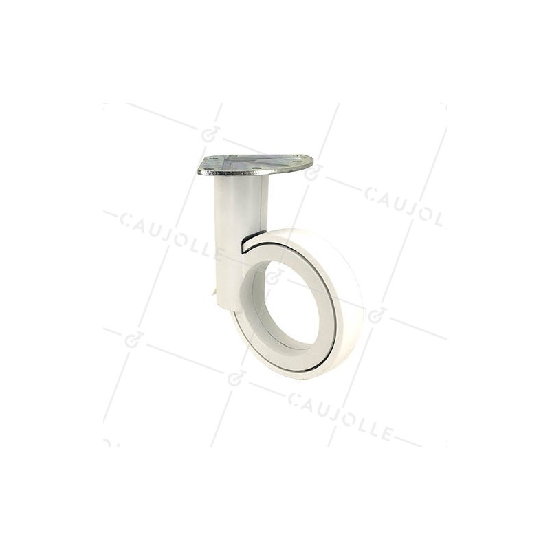 ROULETTE FUTURISTE BLANCHE À PLATINE DIAMÈTRE 110 MM CHARGE 45KG - GRAVITY110PB