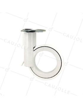 ROULETTE FUTURISTE BLANCHE À PLATINE DIAMÈTRE 110 MM CHARGE 45KG - GRAVITY110PB