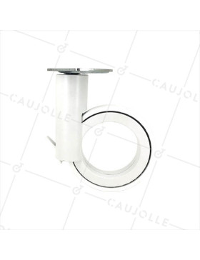 ROULETTE FUTURISTE BLANCHE À PLATINE DIAMÈTRE 110 MM CHARGE 45KG - GRAVITY110PB