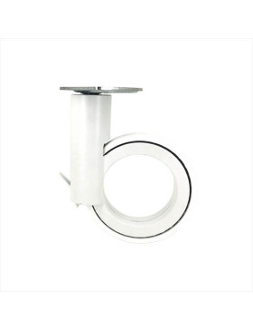 ROULETTE FUTURISTE BLANCHE À PLATINE DIAMÈTRE 110 MM CHARGE 45KG - GRAVITY110PB
