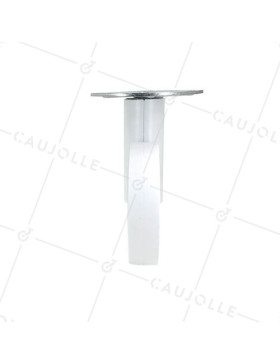 FUTURISTIC WHITE CASTOR 110 MM DIAMETER WITH PLATE - GRAVITY 110 PB