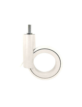 FUTURISTIC CASTER DIAMETER 100 MM WHITE WITH STEM - GRAVITY 110 TFB