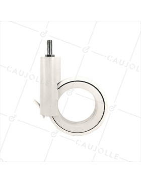 ROULETTE FUTURISTE BLANCHE À TIGE FILETÉE DE 10 MM DIAMÈTRE 110 MM CHARGE 45KG - GRAVITY 110TFB