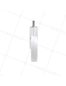 ROULETTE FUTURISTE BLANCHE À TIGE FILETÉE DE 10 MM DIAMÈTRE 110 MM CHARGE 45KG - GRAVITY 110TFB