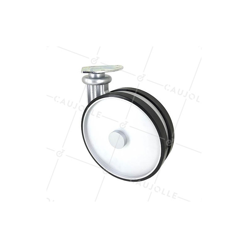 ROULETTE DESIGN GRISE POUR CANAPÉ DIAMETRE 185 MM CHARGE 80 KG - TWINNED180P