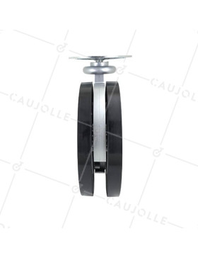 ROULETTE DESIGN GRISE POUR CANAPÉ DIAMETRE 185 MM CHARGE 80 KG - TWINNED180P