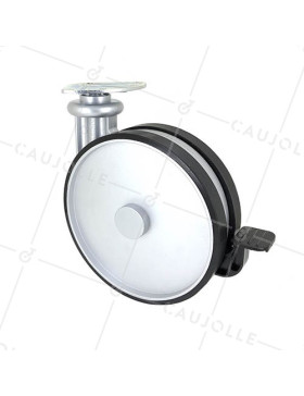ROULETTE DESIGN GRISE POUR CANAPÉ DIAMETRE 185 MM CHARGE 80 KG - TWINNED180P/AF • Caujolle