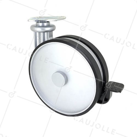 ROULETTE DESIGN GRISE POUR CANAPÉ DIAMETRE 185 MM CHARGE 80 KG - TWINNED180P/AF • Caujolle