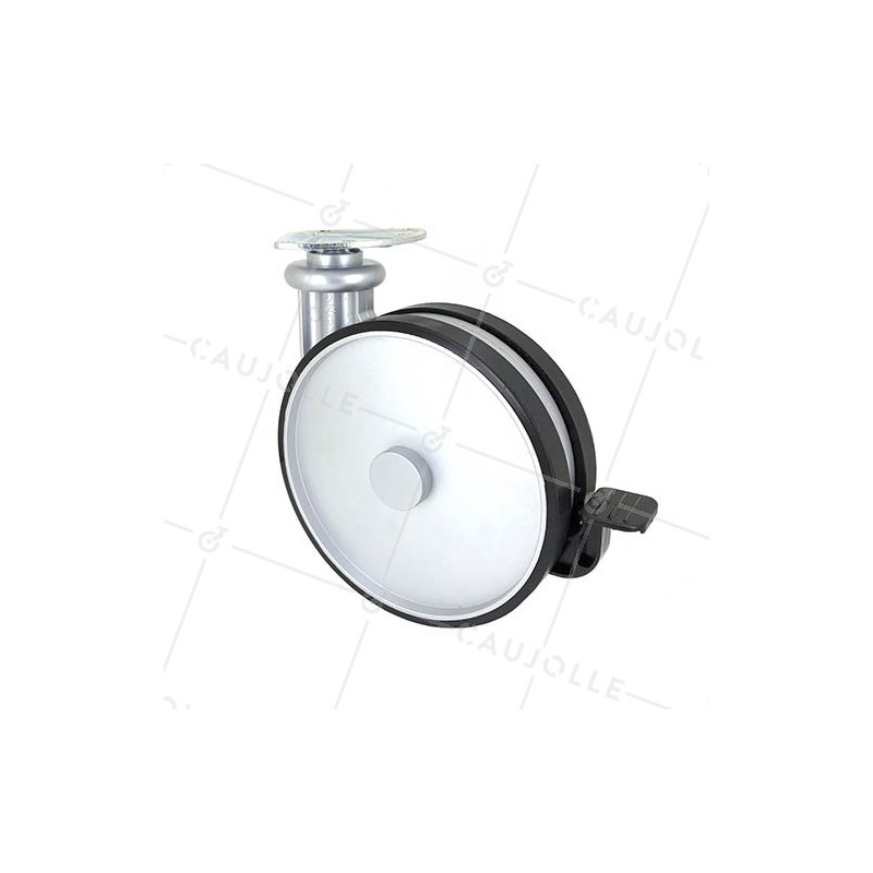 ROULETTE DESIGN GRISE POUR CANAPÉ DIAMETRE 185 MM CHARGE 80 KG - TWINNED180P/AF