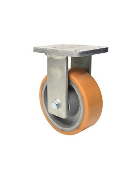 FIXED CAST IRON AND POLYURETHANE CASTER 1400 KG DIAMETR 200 MM - STEC 200F