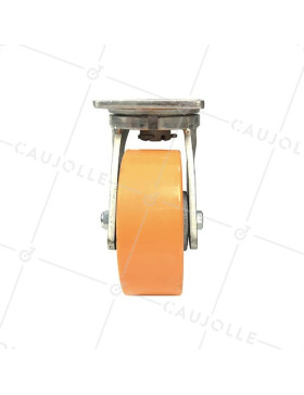 ROULETTE PIVOTANTE EN FONTE POLYURÉTHANE DIAMÈTRE 200 MM CHARGE 1400 KG - STEC 200PIV