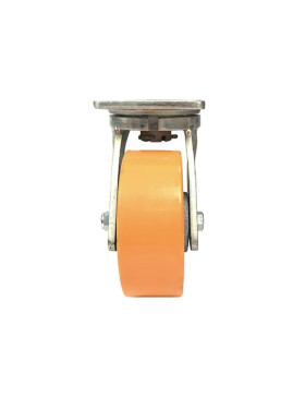 ROULETTE PIVOTANTE EN FONTE POLYURÉTHANE DIAMÈTRE 200 MM CHARGE 1400 KG - STEC 200PIV